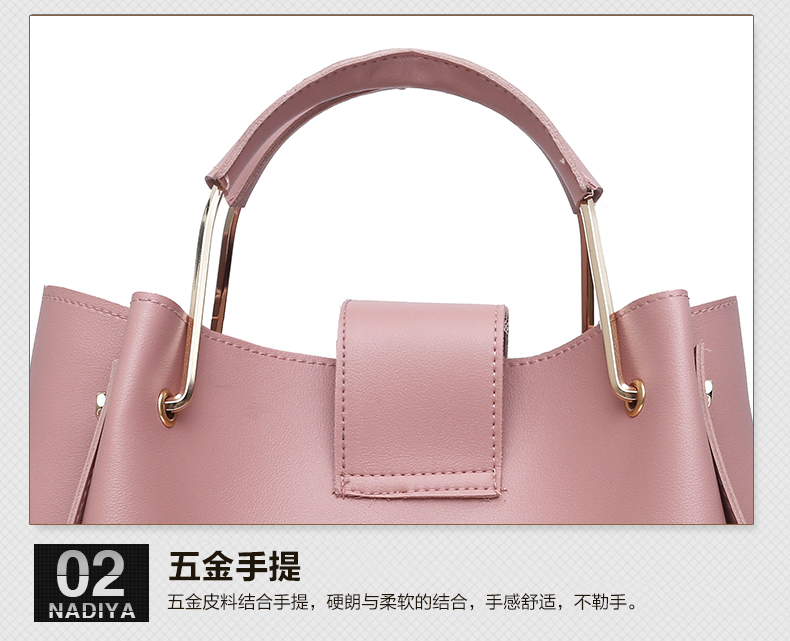包包女跨境2022新款欧美手提女包时尚单肩水桶女士箱包子母包妈咪详情77