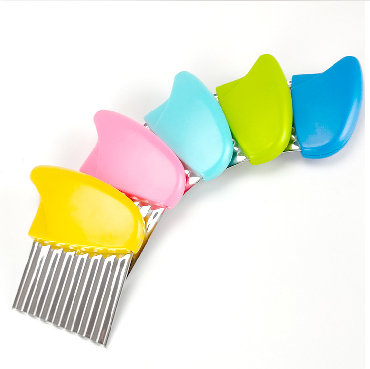 Factory wholesale stainless steel potato cutter, French fries cutter, potato wavy knife, kitchen small tools, wavy knife pic 10