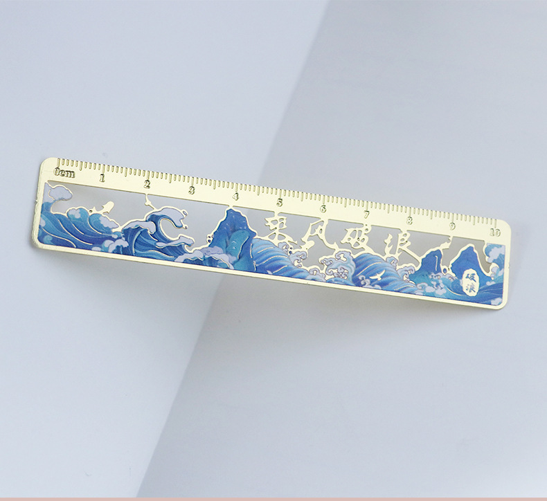 Thousand Miles of Rivers and Mountains Metal bookmarks, cultural and creative bookmarks, text creativity, straight ruler bookmarks, customized New Year gift wholesale sets pic 9