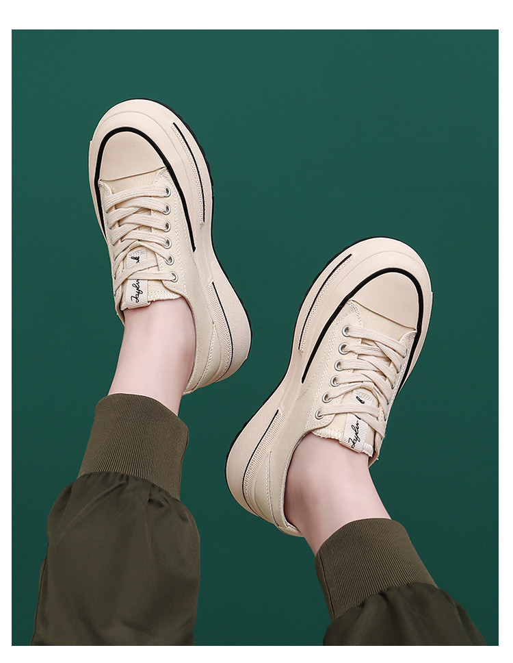 内里头层羊皮帆布鞋2024秋冬新款女士增高厚底鞋女休闲百搭鞋子女详情32