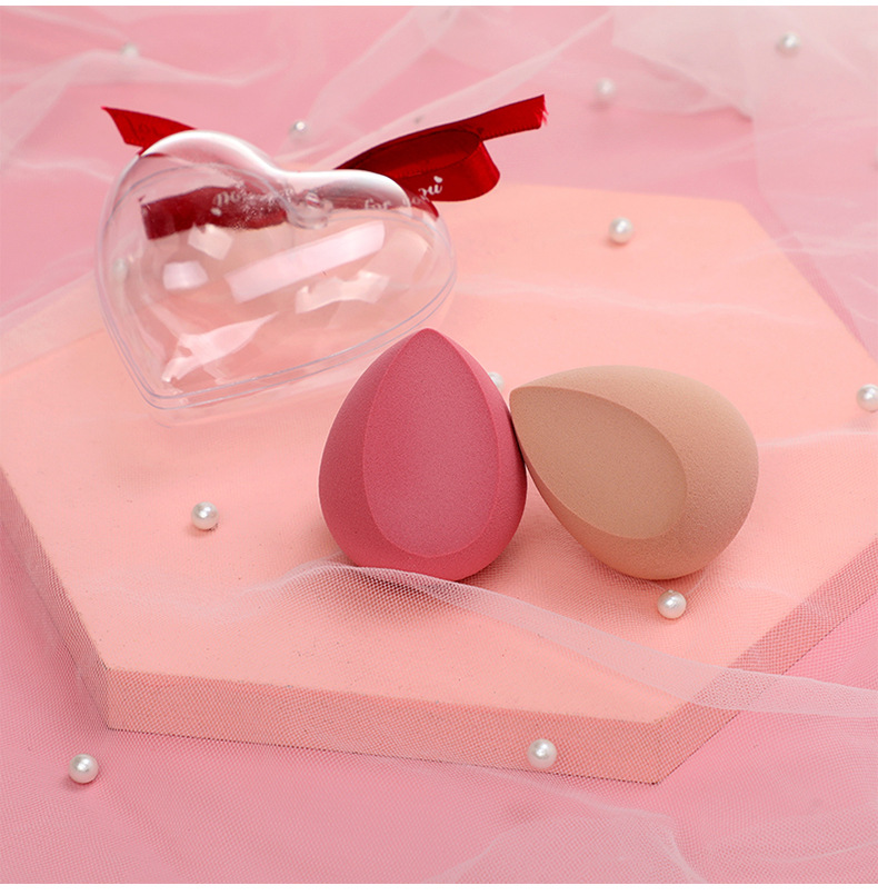 Heart-shaped beauty egg, beauty egg heart-shaped non-sticking powder set, cute water drop wholesale, individual packaging, genuine, super soft pic 33