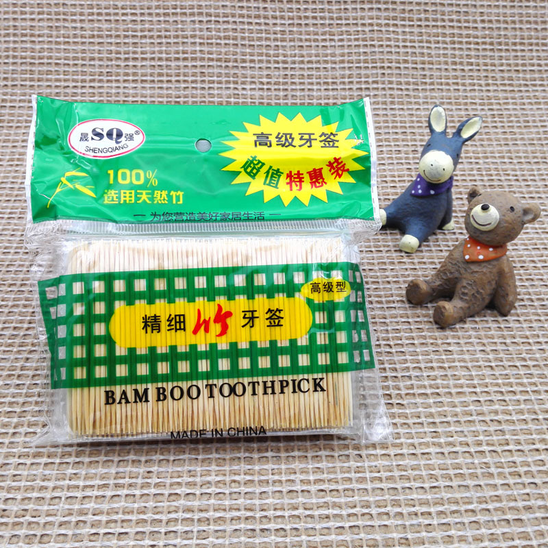 D1343 Fine bamboo toothpicks, post-meal toothpicking tools, bamboo toothpick floss, wholesale in Yiwu 2-yuan two-yuan store pic 2