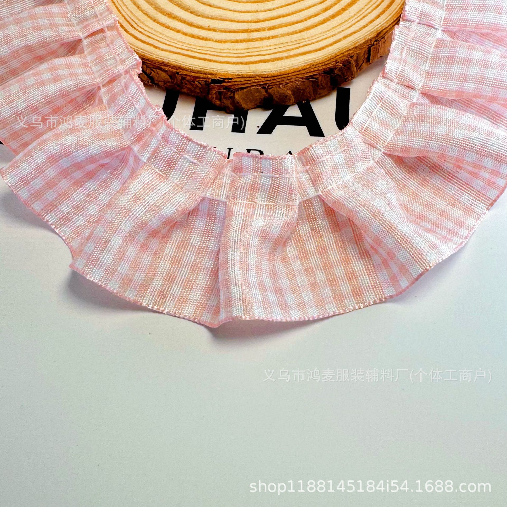 In stock: 4CM checkered, edge-trimmed, two-stitch clothing accessories, craft skirt, toy and accessory items, discounted lace pic 4