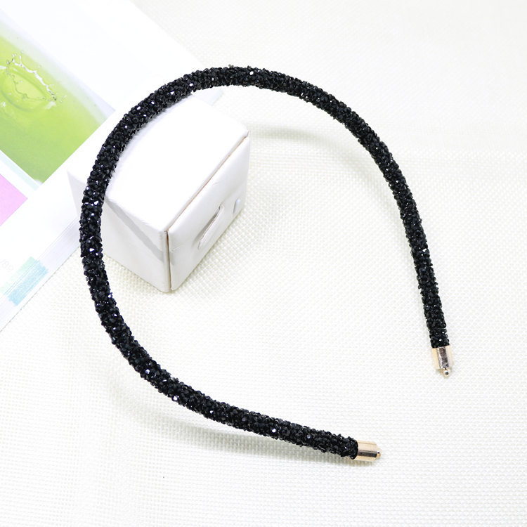 Cross-border hair accessories: Korean style slender water diamond super sparkling hair band, versatile, elegant and simple headband hair clip pic 20