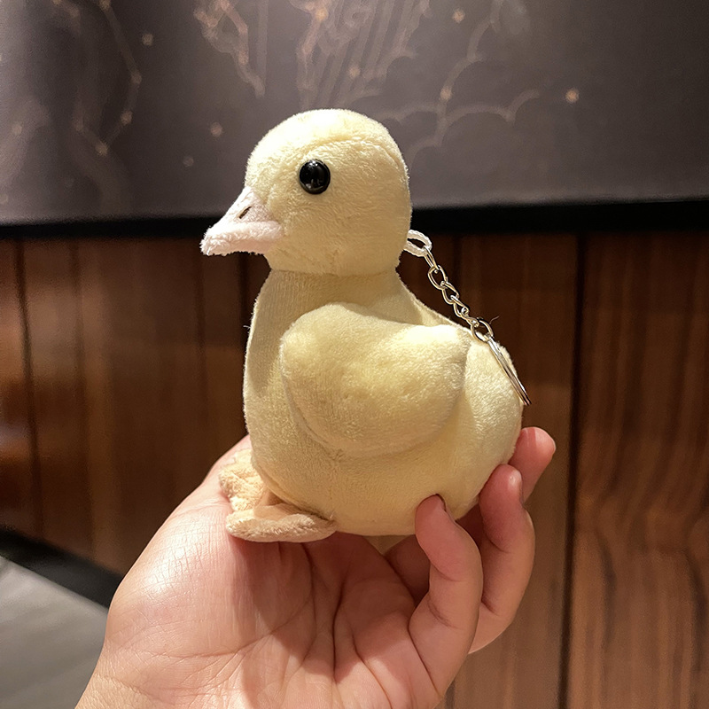 Long-haired chicken hanging machine, plush male chicken duck backpack, doll keychain decoration, mini doll hanging piece pic 9
