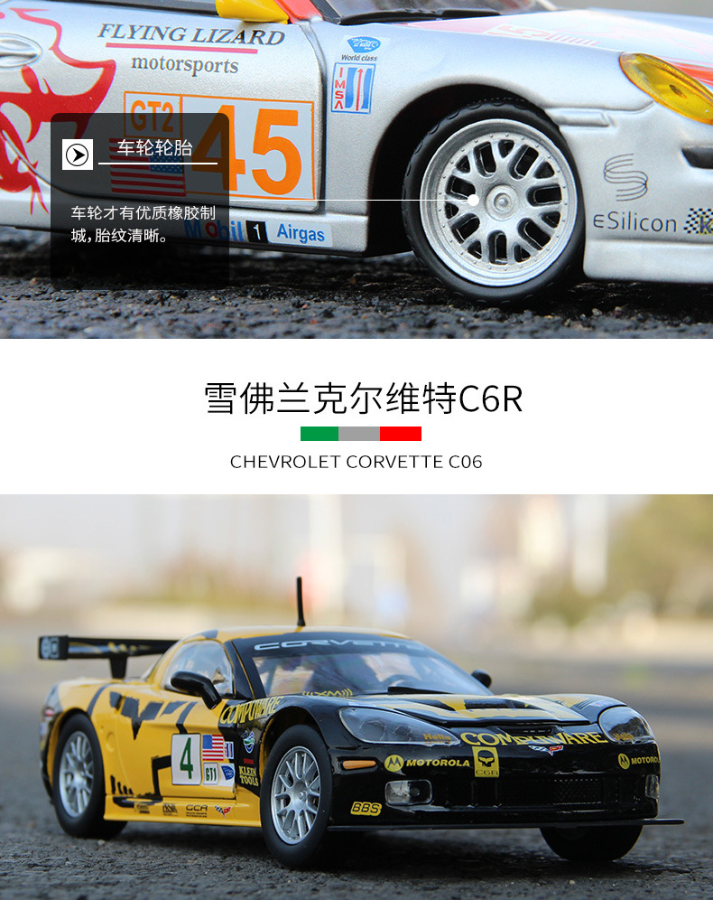 Wholesale Bburago 1:24 Porsche 911 GT3 racing car simulation alloy car model collection metal toys pic 9