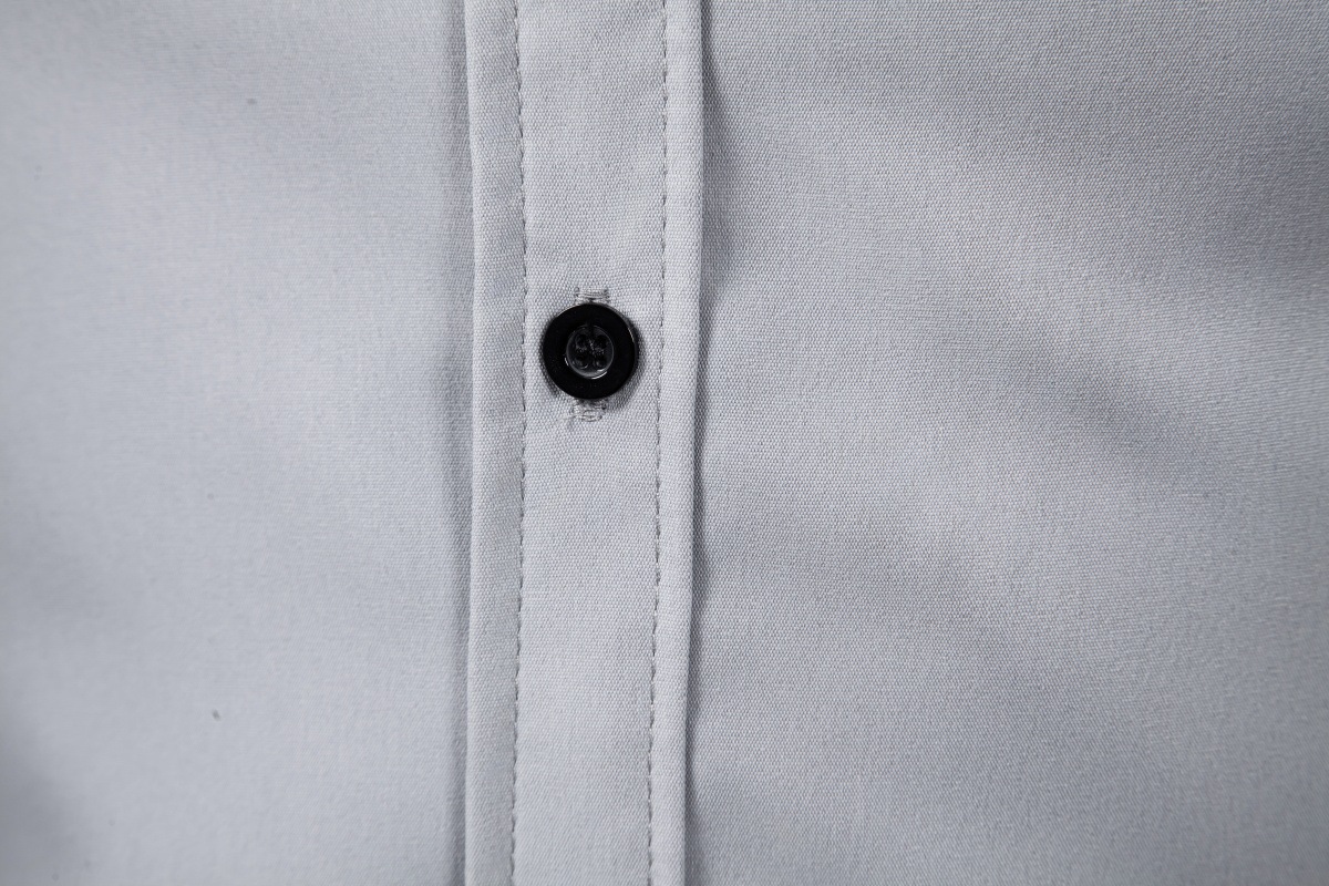 2024 comercio exterior europa y Estados Unidos nueva camisa de hombre moda transfronteriza estilo slim color sólido manga larga hombre top camisa pic 15
