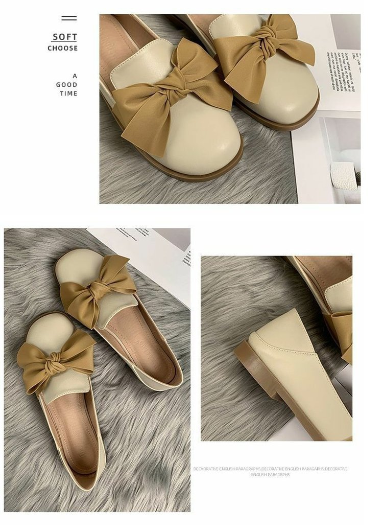 2023年春秋季新款平底单鞋英伦风小皮鞋女一脚蹬女鞋豆豆鞋乐福鞋详情1