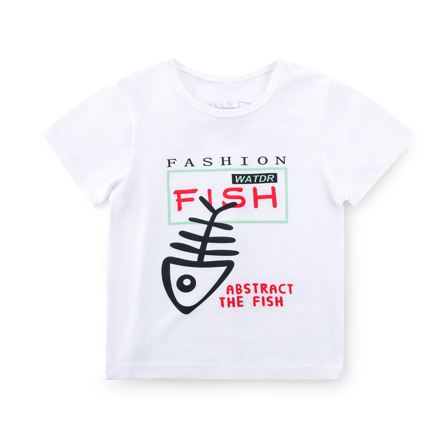 童趣T恤卡通儿童文化衫简约纯棉印字亲子班服批发详情1