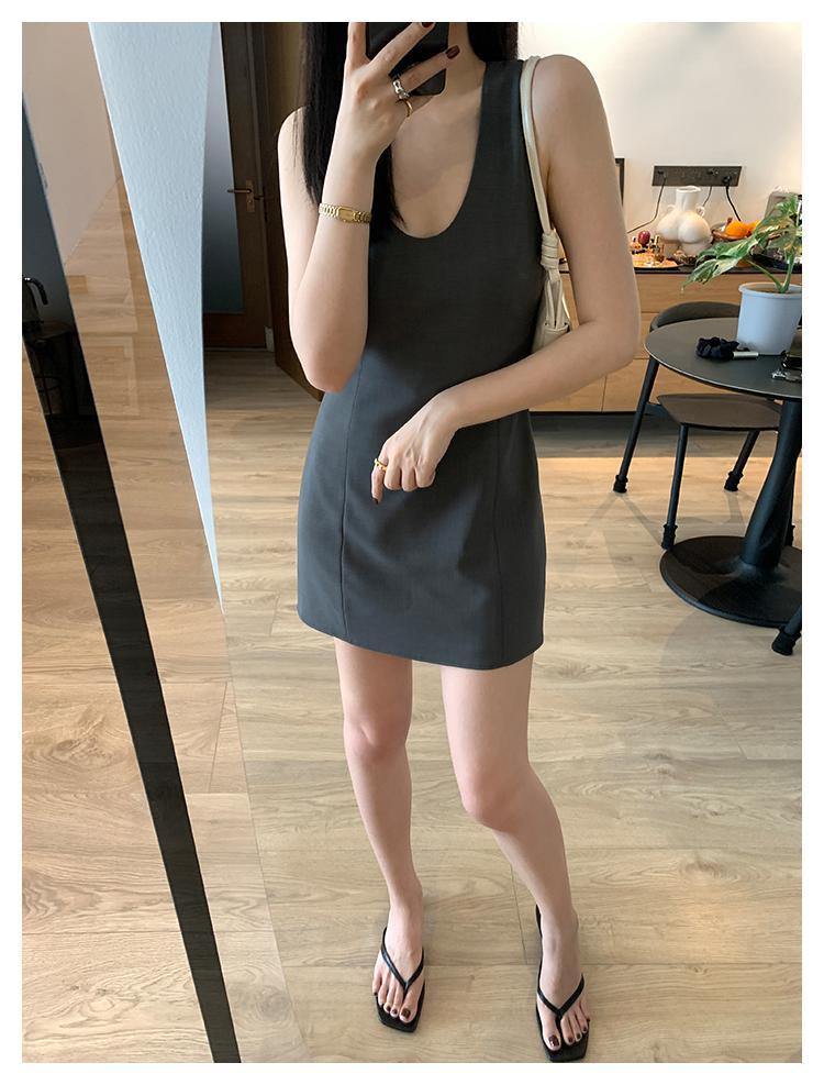 NTASYSKINSC 嫣高实穿自留90s复古时髦深U背心连衣裙裤防走光详情18
