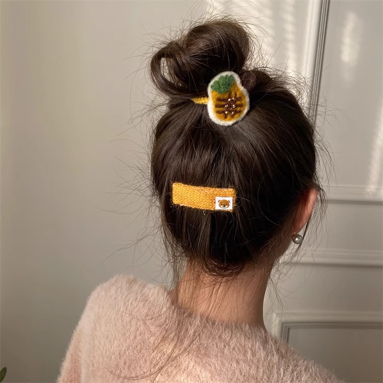 Autumn and winter fruit felt, sweet hair bands, headbands, headwear, cute and simple rubber band hair ties, bb hair clips, edge hair accessories, for women pic 17