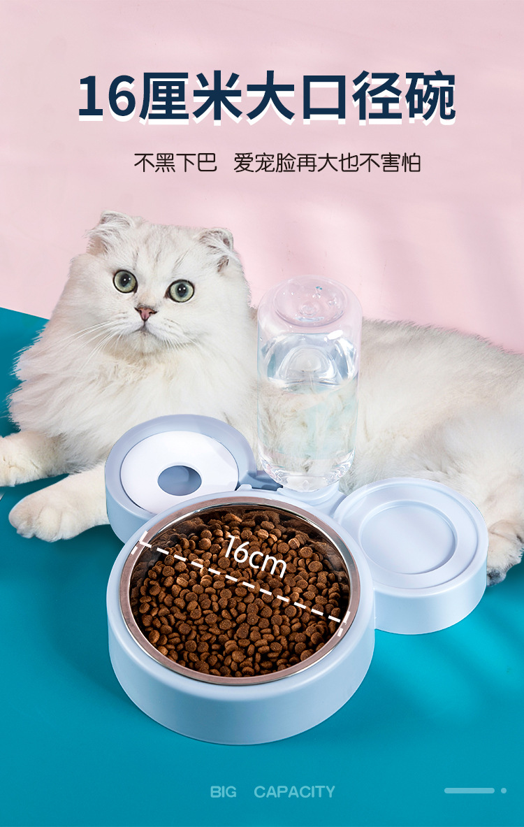 Pet basin, dog basin, cat basin, pet basin, pet bowl, stainless steel pet basin, new pet and cat double bowl, automatic pet feeder, water dispenser, cat food basin, dog bowl, cat bowl, cat supplies pic 8
