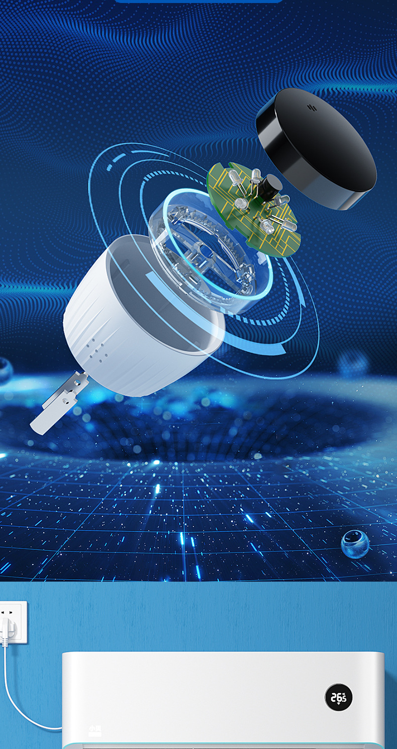 Air conditioner Xiaobei Smart Voice Socket Wireless Remote Control Conversion Plug Home AI Voice Control Genie pic 5