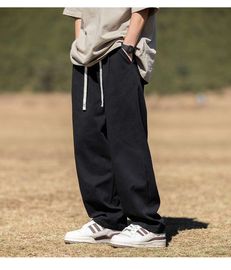 韩路cityboy男装 垂感山系工装休闲裤男春季新款直筒宽松日系长裤详情20