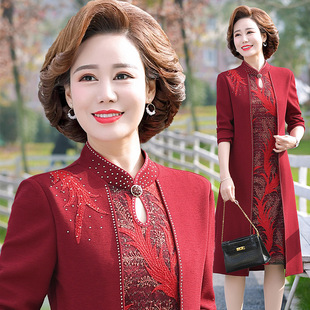 妈妈装时尚连帽外套秋装新款中老年女装夹克衫中年妇女长袖上衣潮详情8