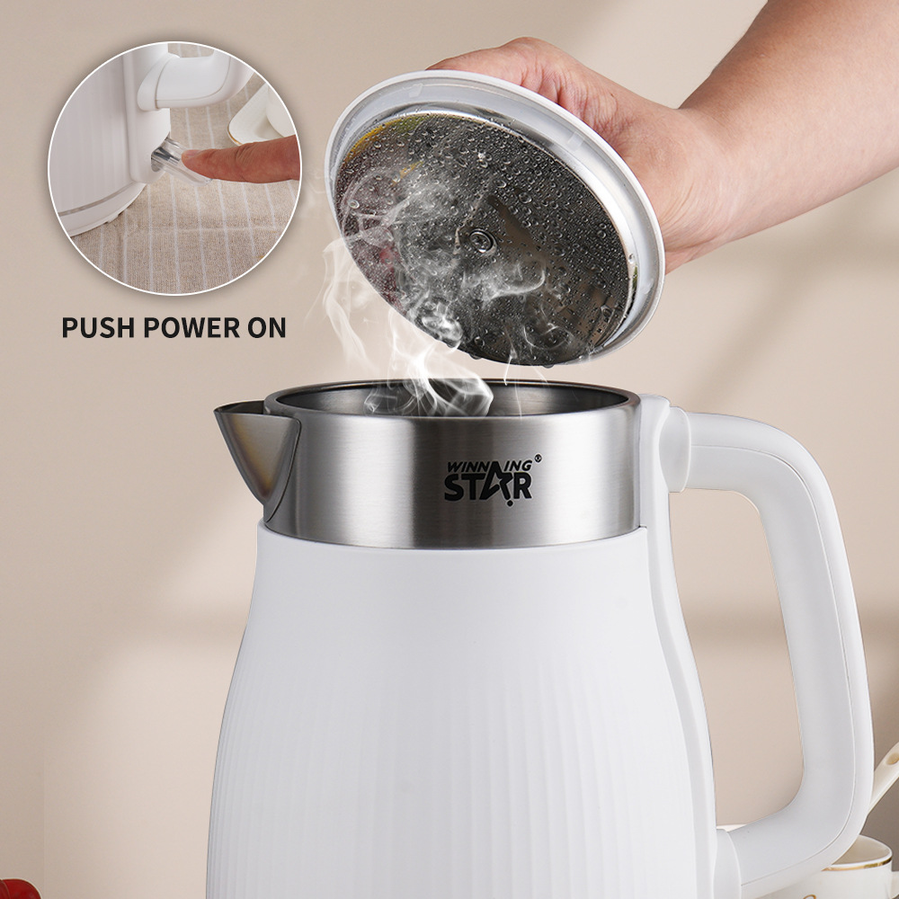 winning star Cross-border kettle Double-layer anti-scald Household 220V anti-dry-burning kettle and hot water kettle pic 2