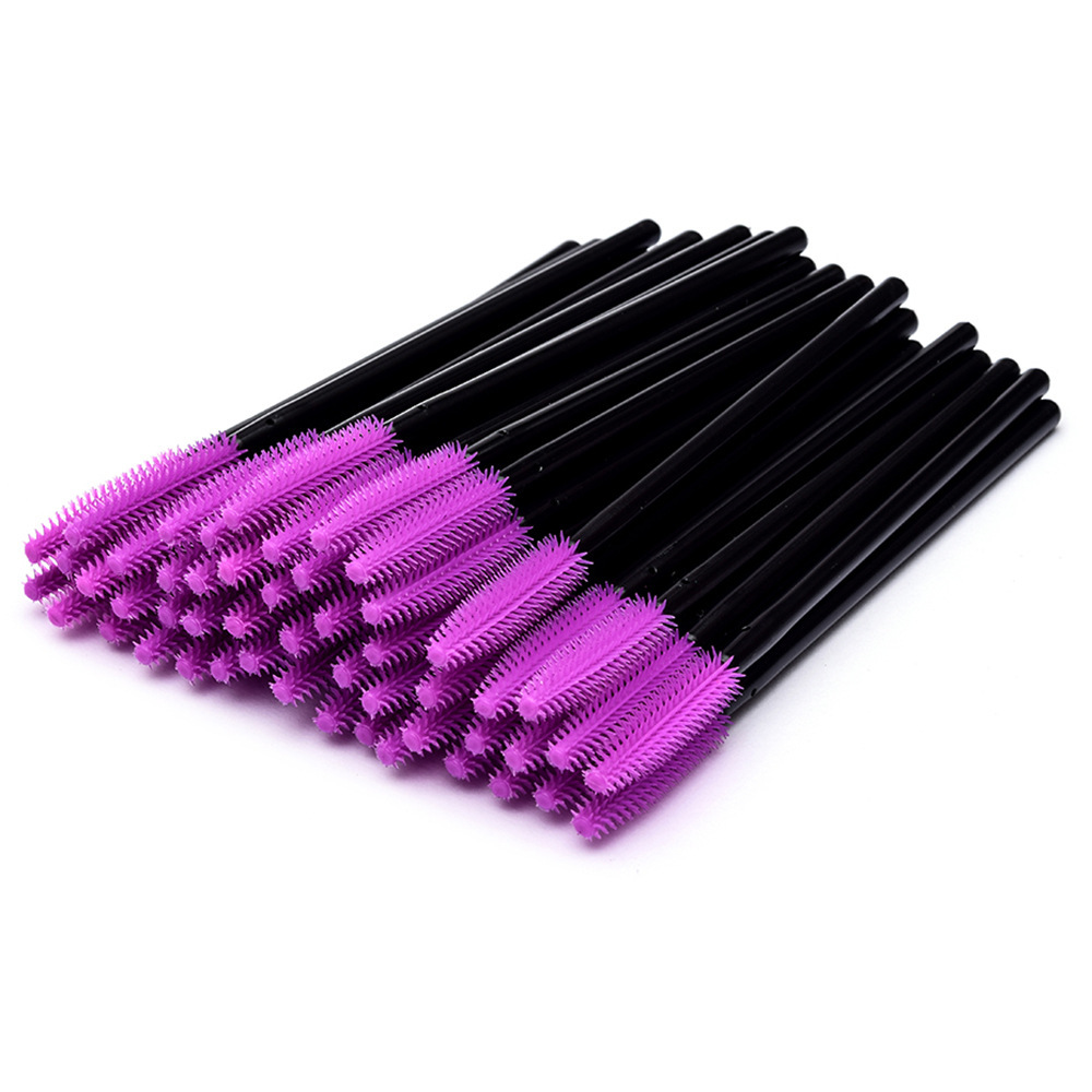 50 disposable single mascara brushes, Korean-style colored eyelash curls, silicone makeup eyeshadow brushes, beauty tools pic 18