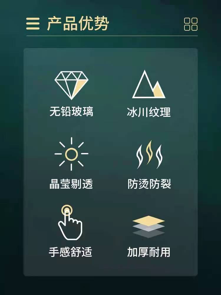 Creative glacier patterned glass water cups, household breakfast cups, beverage juice cups, business gift cups, beer mugs pic 4