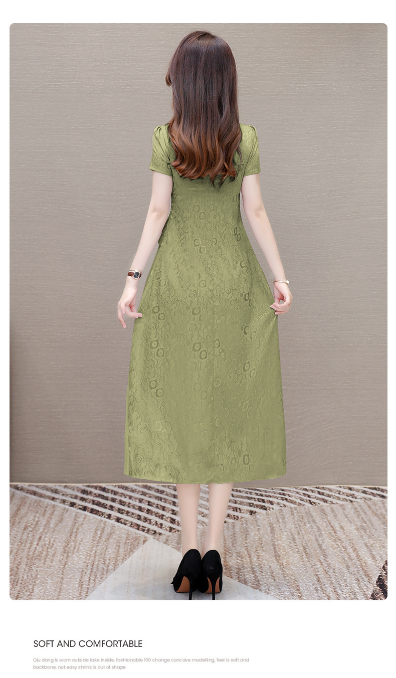 气质时尚印花连衣裙女夏季2024年新款修身洋气女装改良旗袍裙子潮详情25