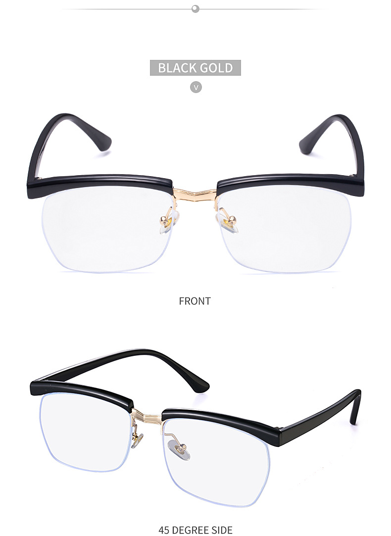 The 2021 new semi-framed glasses of the same style as the gangster legend Tom Hardy can be paired with myopia and anti-blue light WY12 pic 45