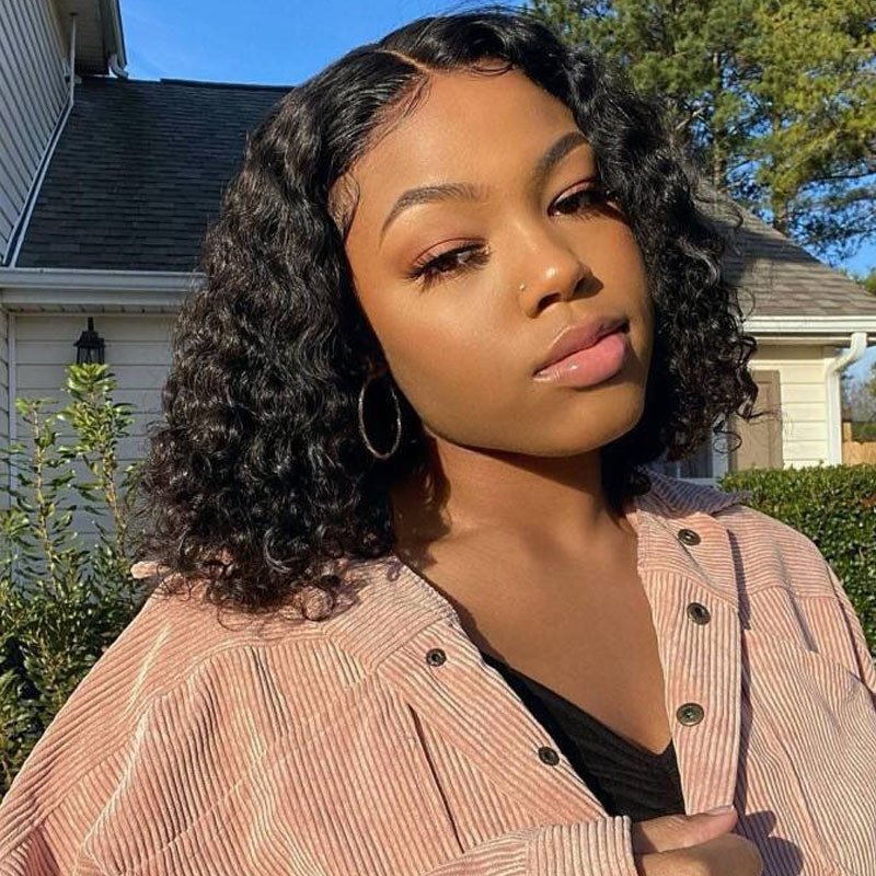 Amazon export African wigs, black small curly short hair wigs for European and American women, full head sets, wholesale of chemical fiber filaments pic 3