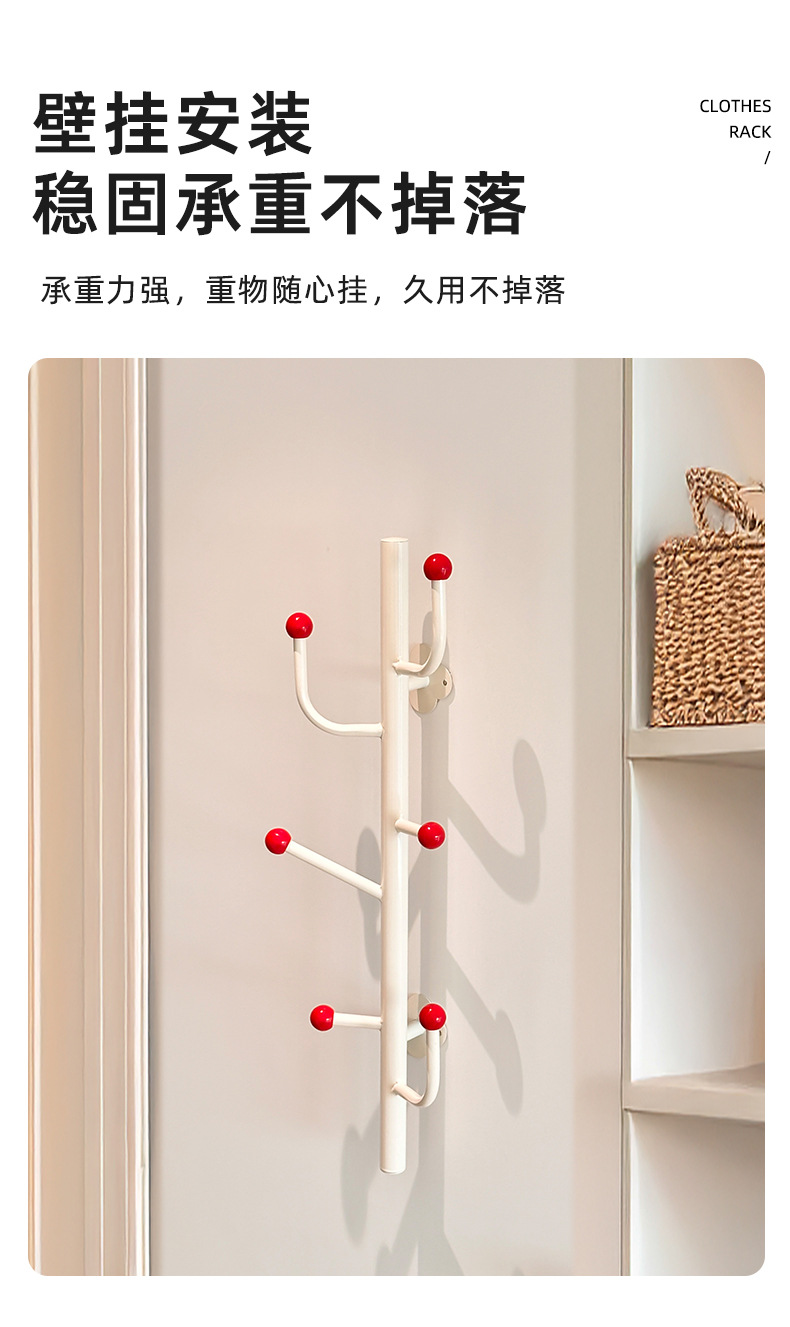 挂衣钩壁挂衣帽架免打孔门后挂钩置物架强力承重免钉无痕衣帽钩子详情15
