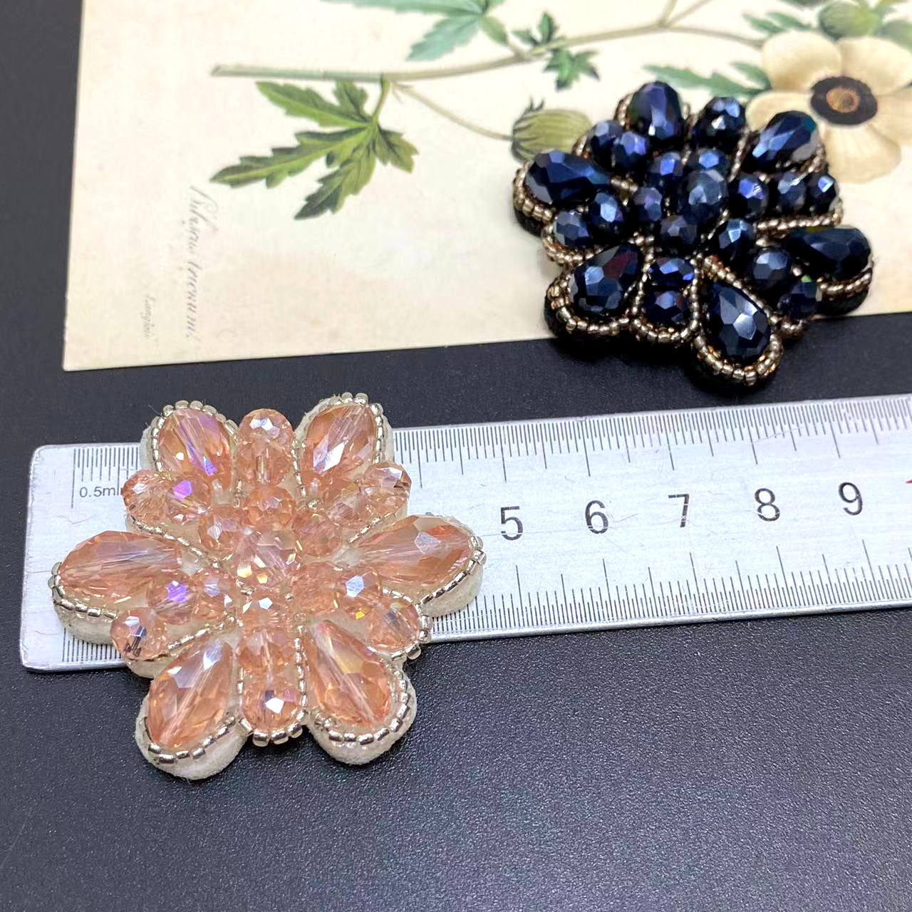 手工水晶花发饰鞋子帽子服饰配件辅料发夹发箍配件厂家直销批 发详情4