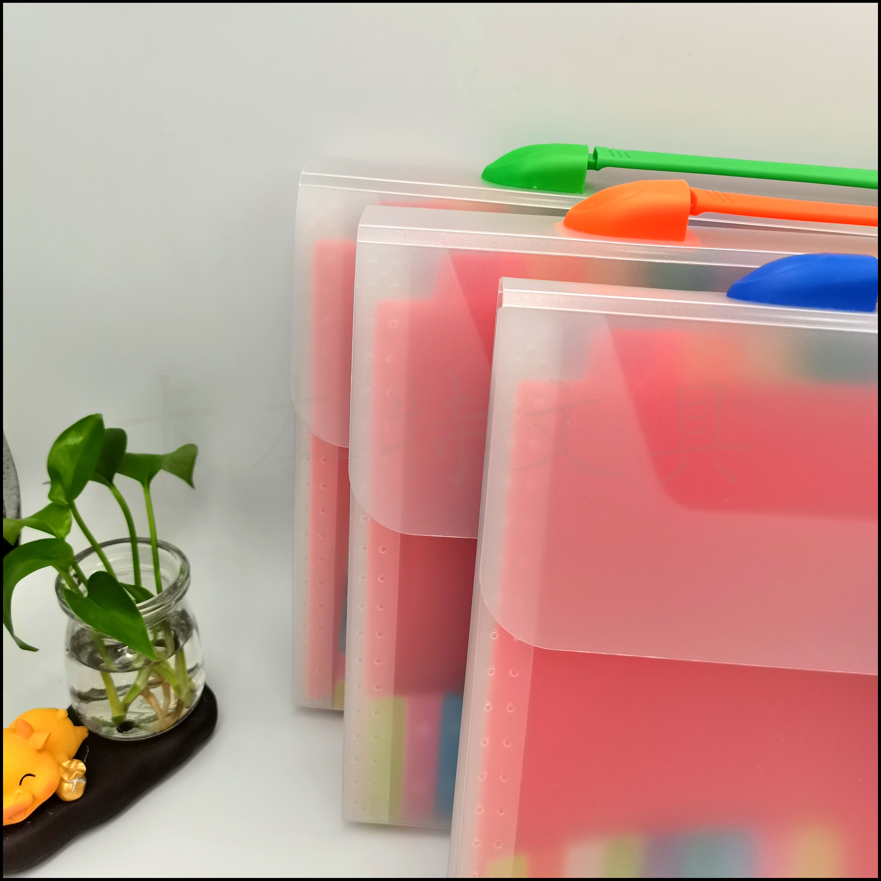 Frosted transparent organ bag, 13-layer A4 invoice and document bag, storage bag, folder, self-produced and self-sold office handbag pic 9