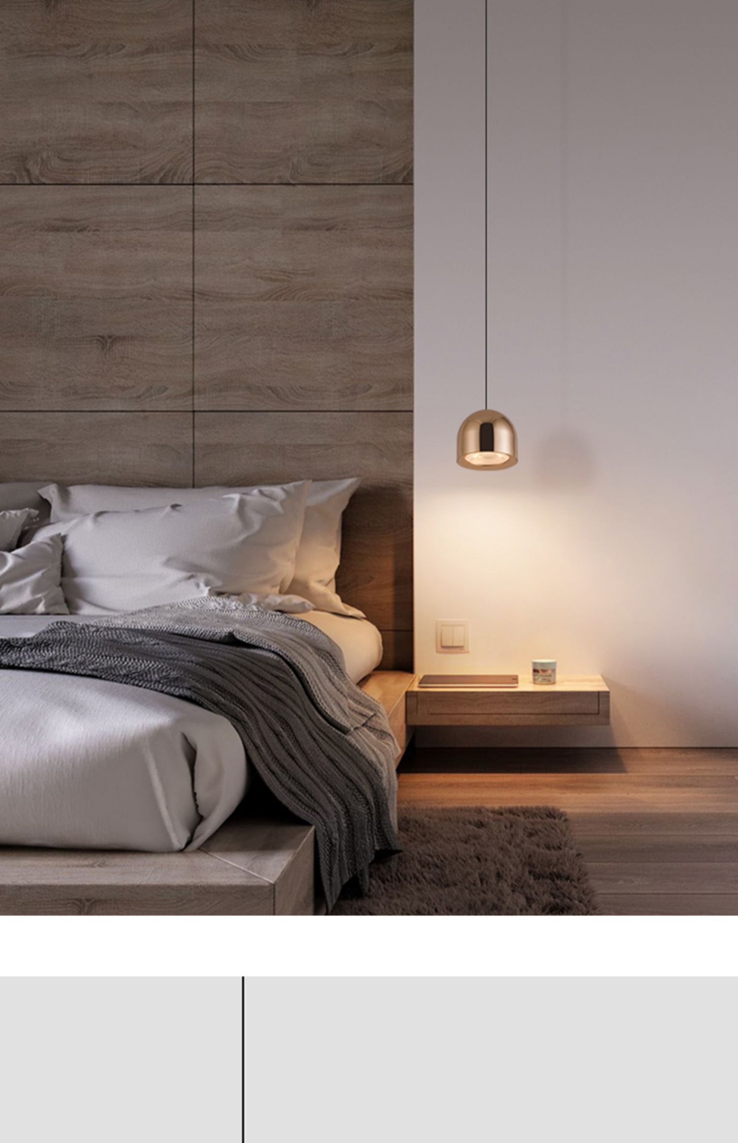 北欧卧室床头吊灯可升降现代简约极简轻奢主卧高端网红创意小吊灯详情2