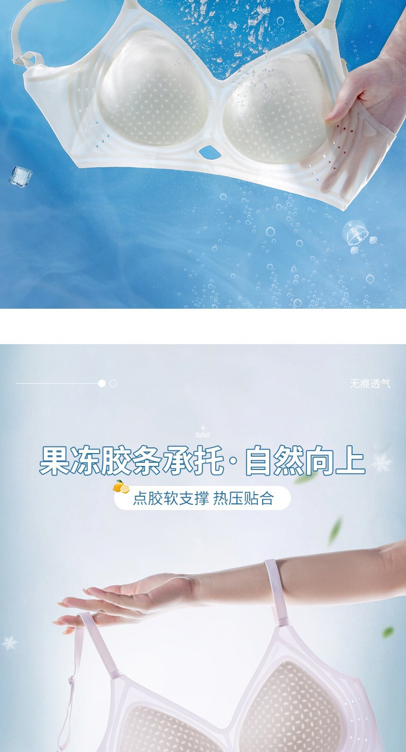 无痕内衣超薄款女夏聚拢显大提拉上托防下垂舒适无钢圈软支撑文胸详情5