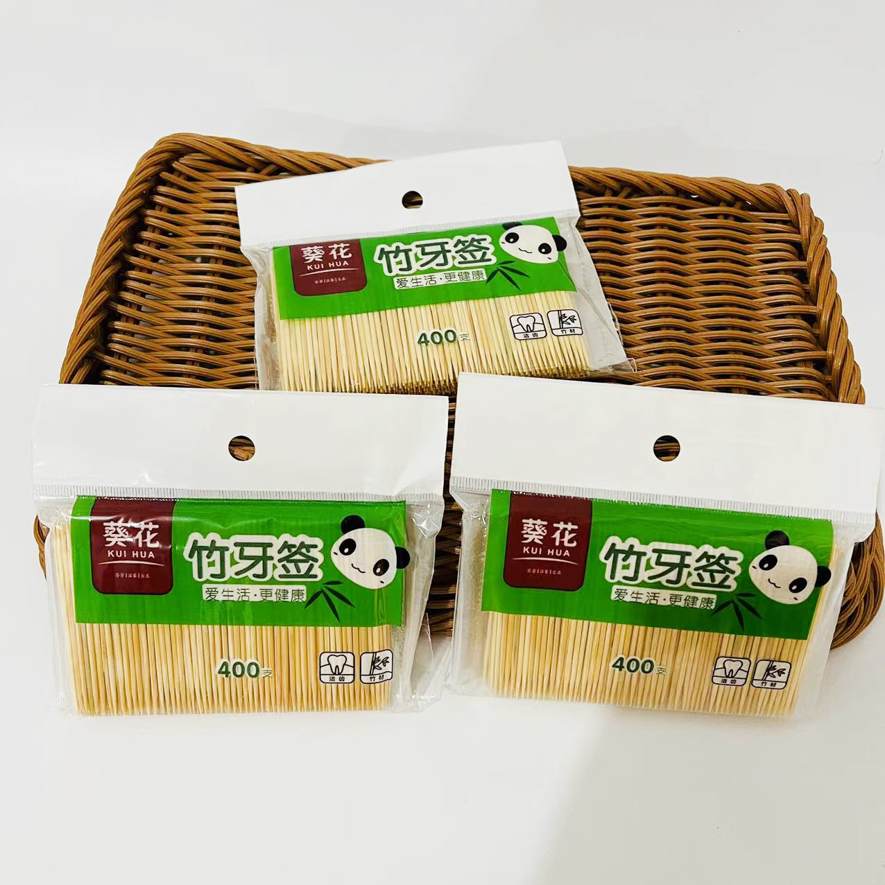 1669 Household creative disposable sharp double-headed toothpicks in a bag, portable bamboo toothpicks for hotels and restaurants pic 4