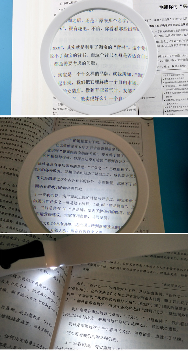New product launch: TH-603 Handheld magnifying glass with high-brightness LED lighting, 2x portable magnifying glass pic 8