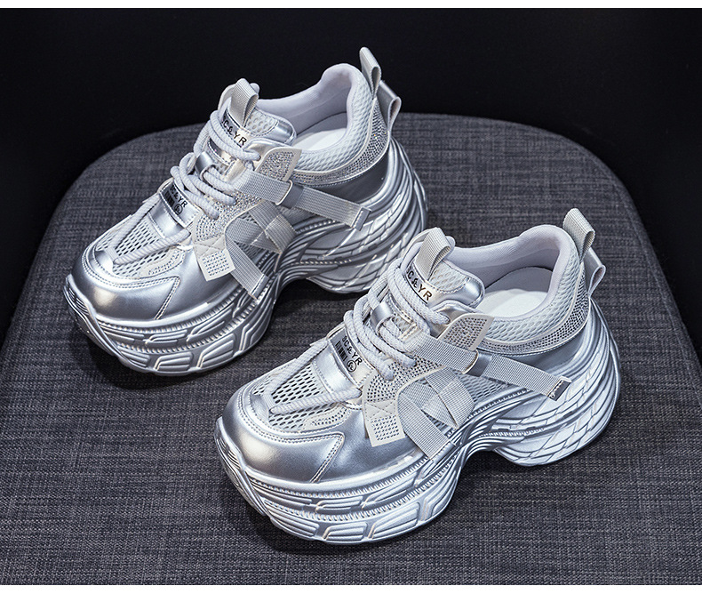 厚底网红时尚老爹鞋女2025新款休闲百搭内增高轻便小个子运动潮鞋详情41