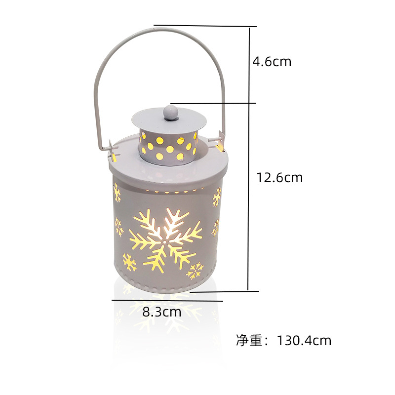圣诞节蜡烛灯led小提灯风灯电子蜡烛北欧风格创意节日布置摆件小详情1