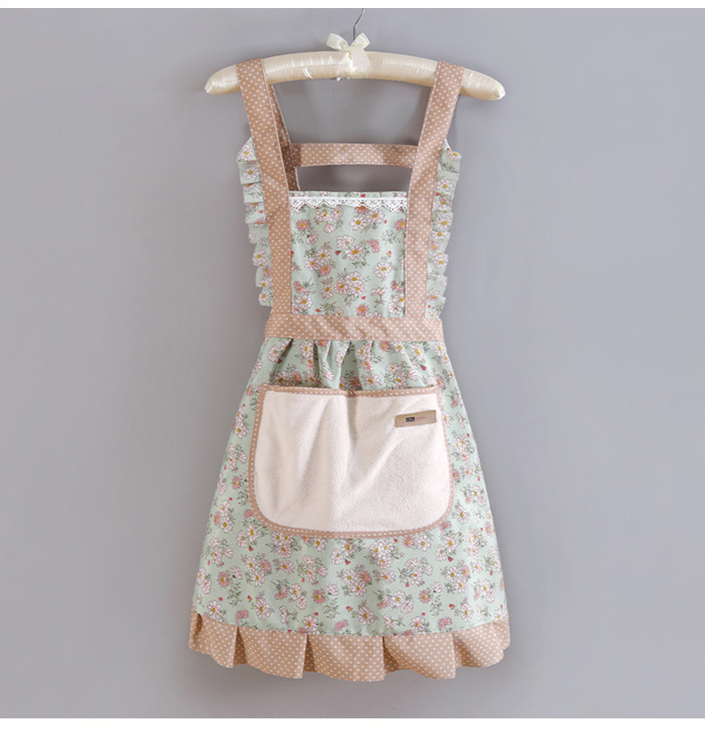 2024 New cotton apron, kitchen, home, catering, trendy fashion work clothes, women's protective clothing, high-end apron pic 12