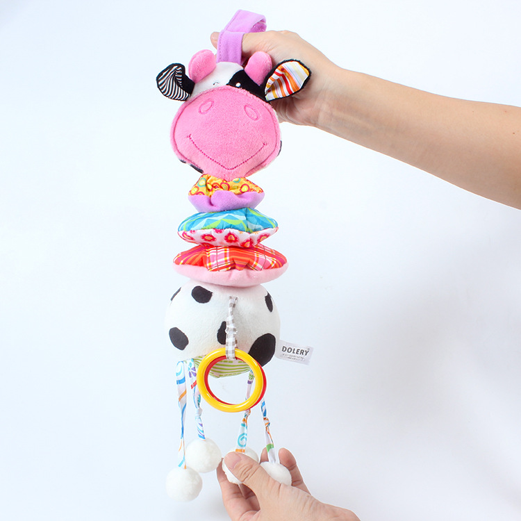 Bebé animal música pull bell car colgante sin batería baby cart colgante bell peluche juguete pic 10