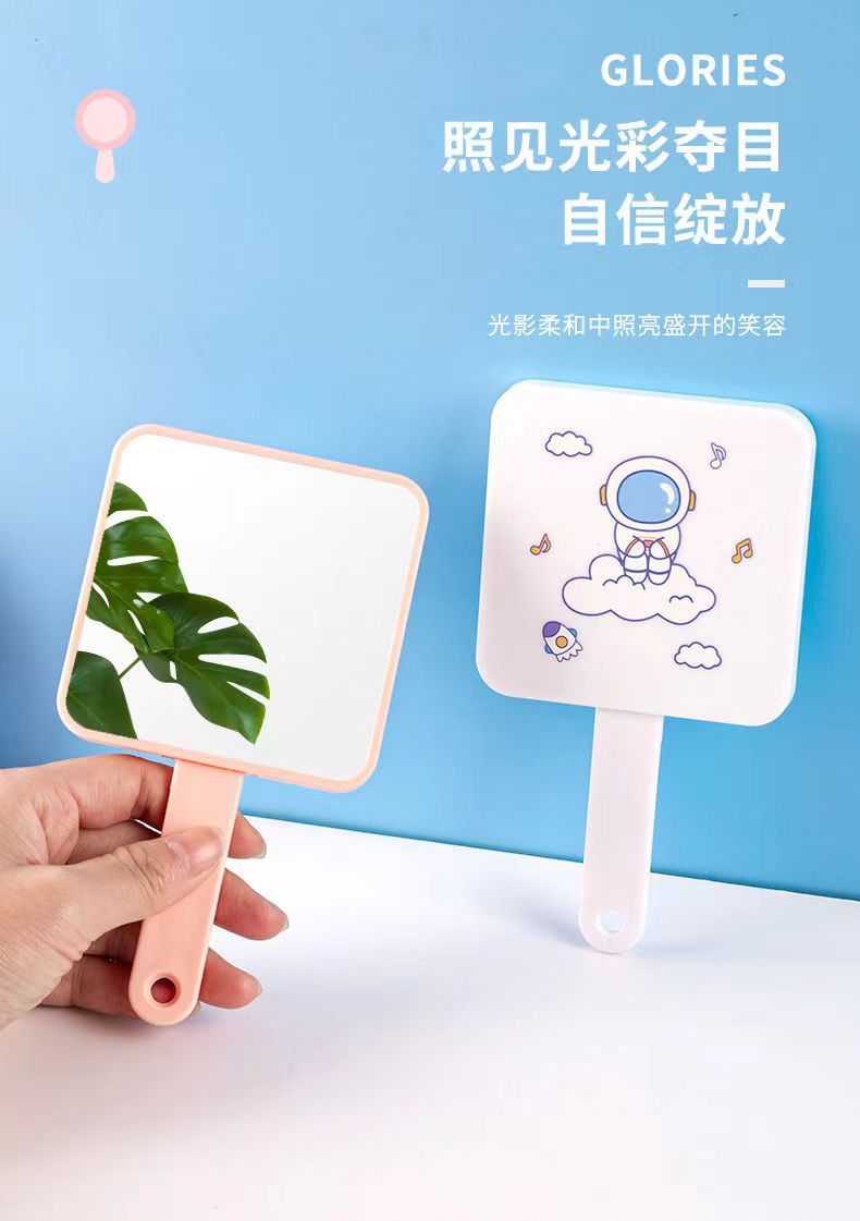 镜子化妆镜手持便携式镜梳套装镜子学生少女网红宿舍随手美妆镜详情10