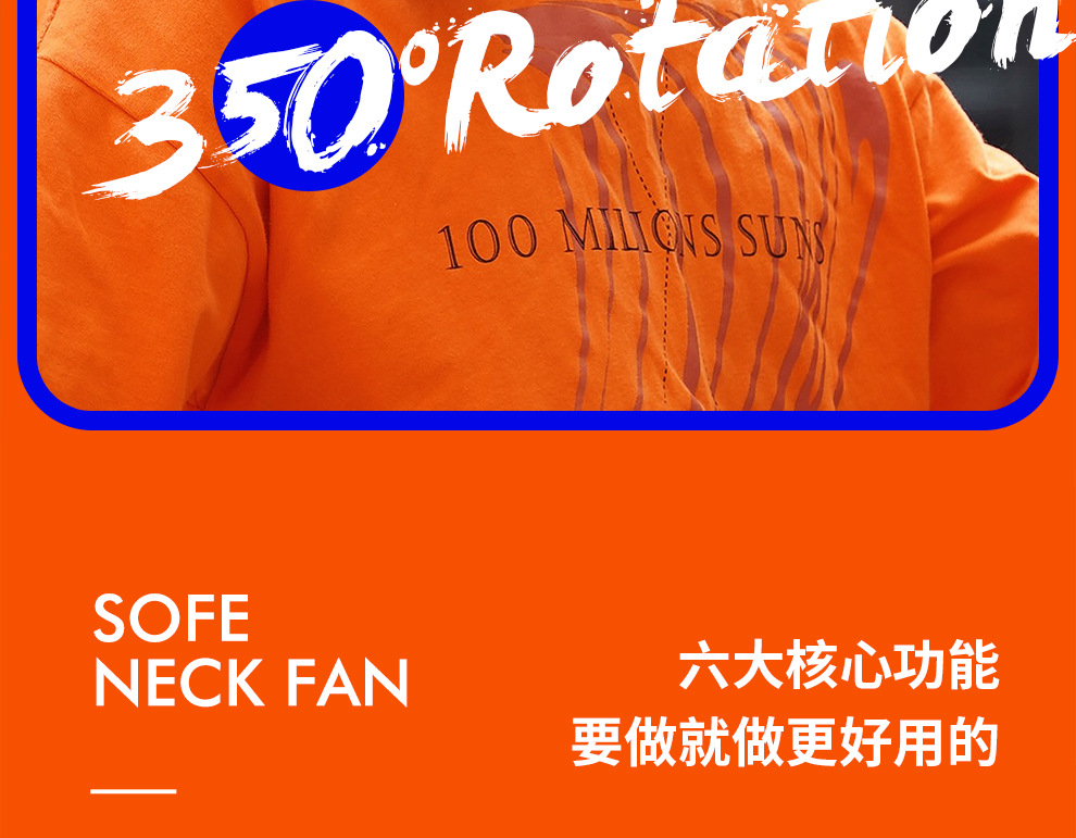 A new cross-border neck-hanging mini fan, a portable, bladeless usb charging, portable cooling and air conditioning small electric fan for lazy people pic 4