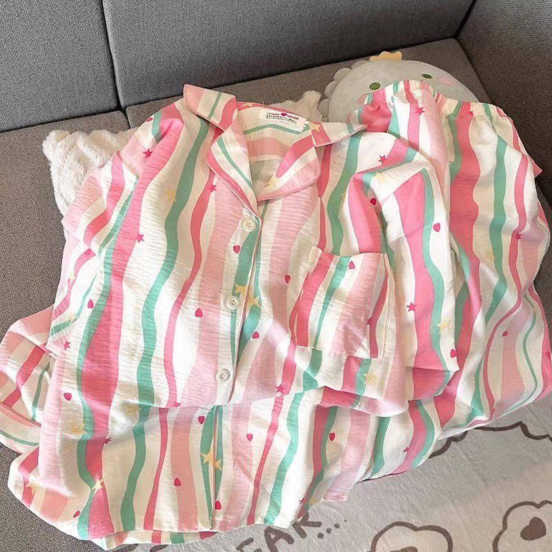 云朵棉睡衣女春秋季新款可爱卡通长袖长裤甜美宽松休闲家居服套装详情15