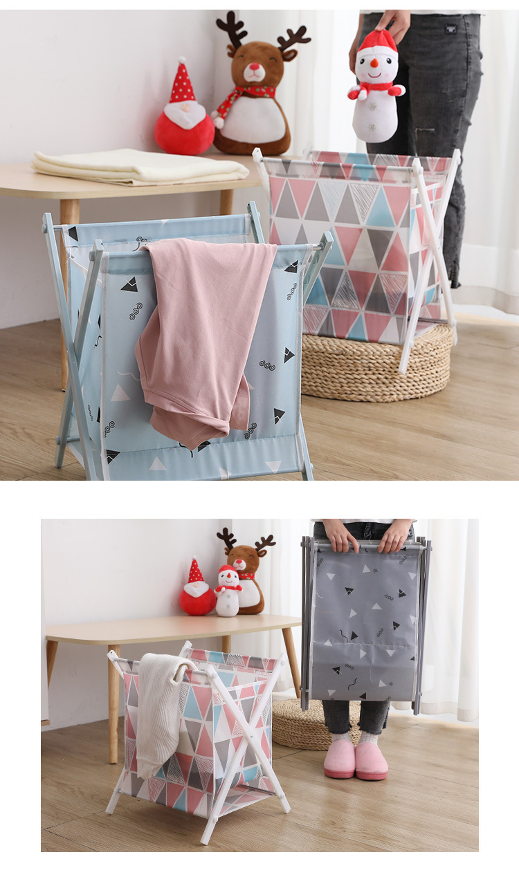 Y109-6611 Oxford cloth folding dust-proof, dirty clothes and underwear storage basket, direct supply from Southeast Asian manufacturer pic 7