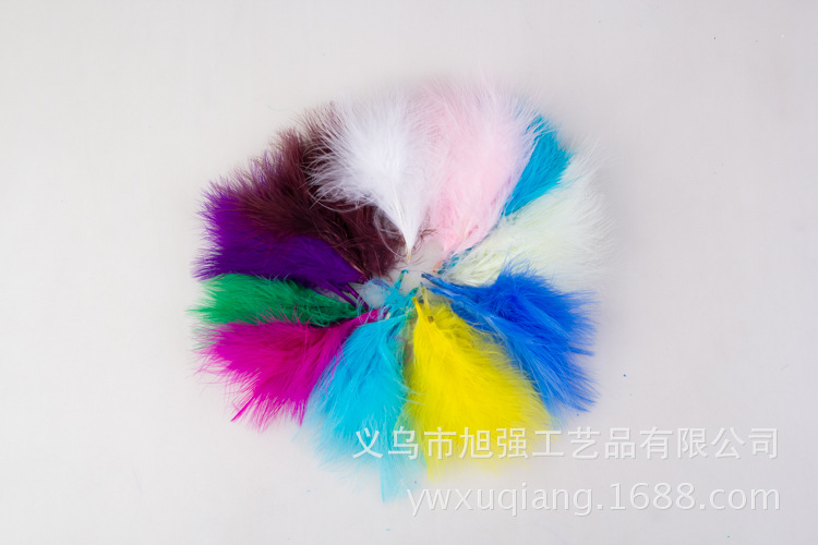 厂家供应火鸡毛DIY彩色血管绒羽毛饰品配件装饰羽毛批发详情20