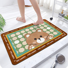 膨胀软硅胶泥吸水垫卫生间门口浴室新款防滑脚垫入户进门垫卡通详情15