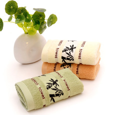 Wholesale of bamboo fiber double-segment towels, thickened household couple face towels, soft and absorbent multi-color towels for hair delivery pic 2
