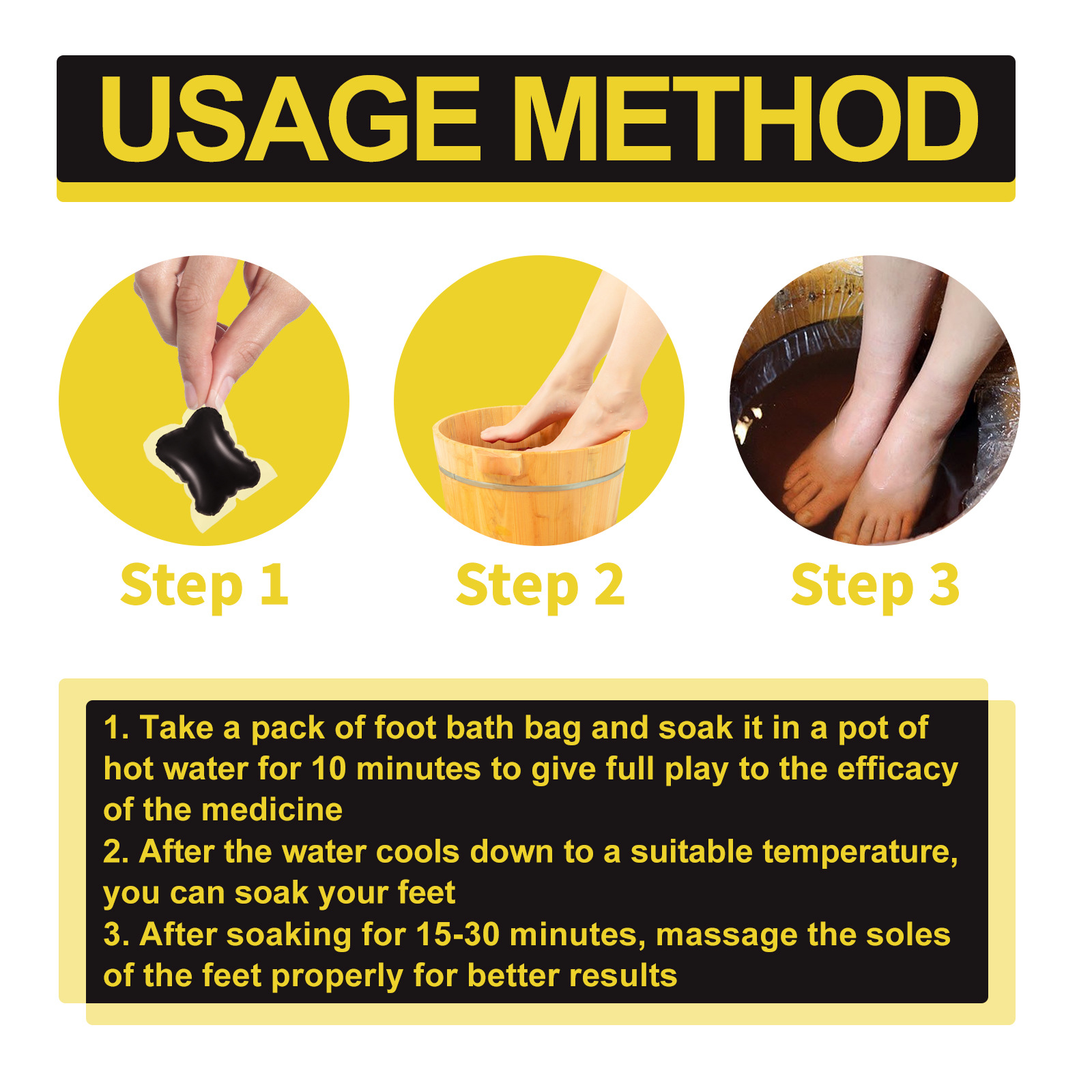 South Moon Herbal Soothing and Shaping Foot Bath Bag for slimming and shaping, reducing thighs and potbelly. Special for export pic 11