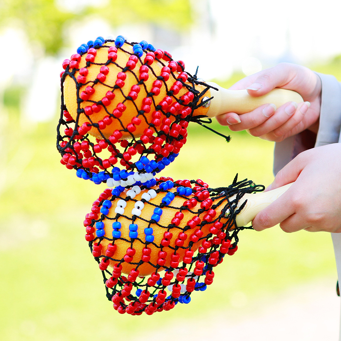 Percussion instruments: bead net sandhammer, ABS hand-cranked sandhammer, early education music toys, sandhammer band, KTV atmosphere, sandball pic 9