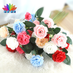 黄色5叉跳舞兰人造仿真花束假花文心兰 客厅婚庆装饰绢花蝴蝶兰详情8