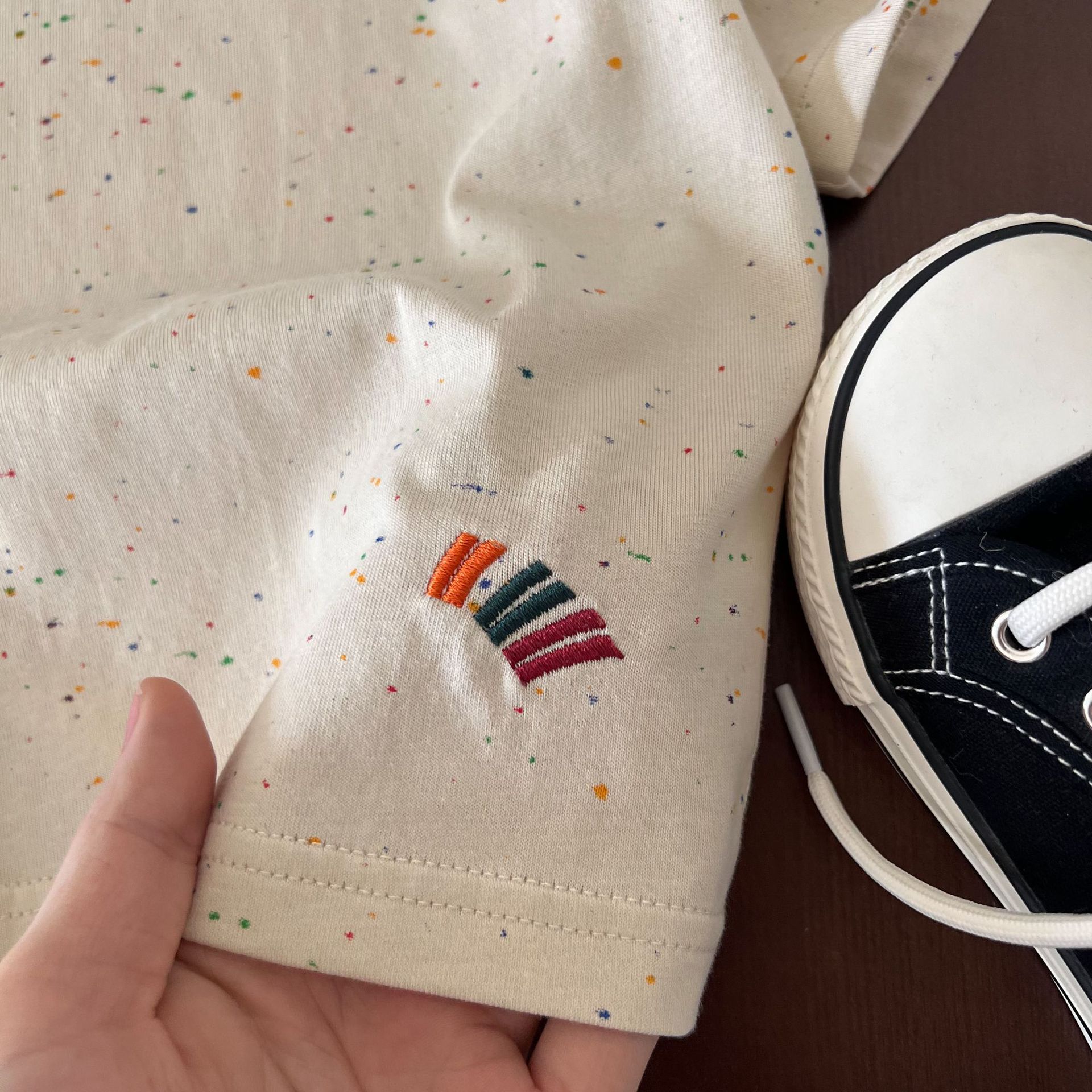 童装短袖2024夏季新款男童可爱涂鸦字母潮流T恤儿童百搭休闲短袖T详情5