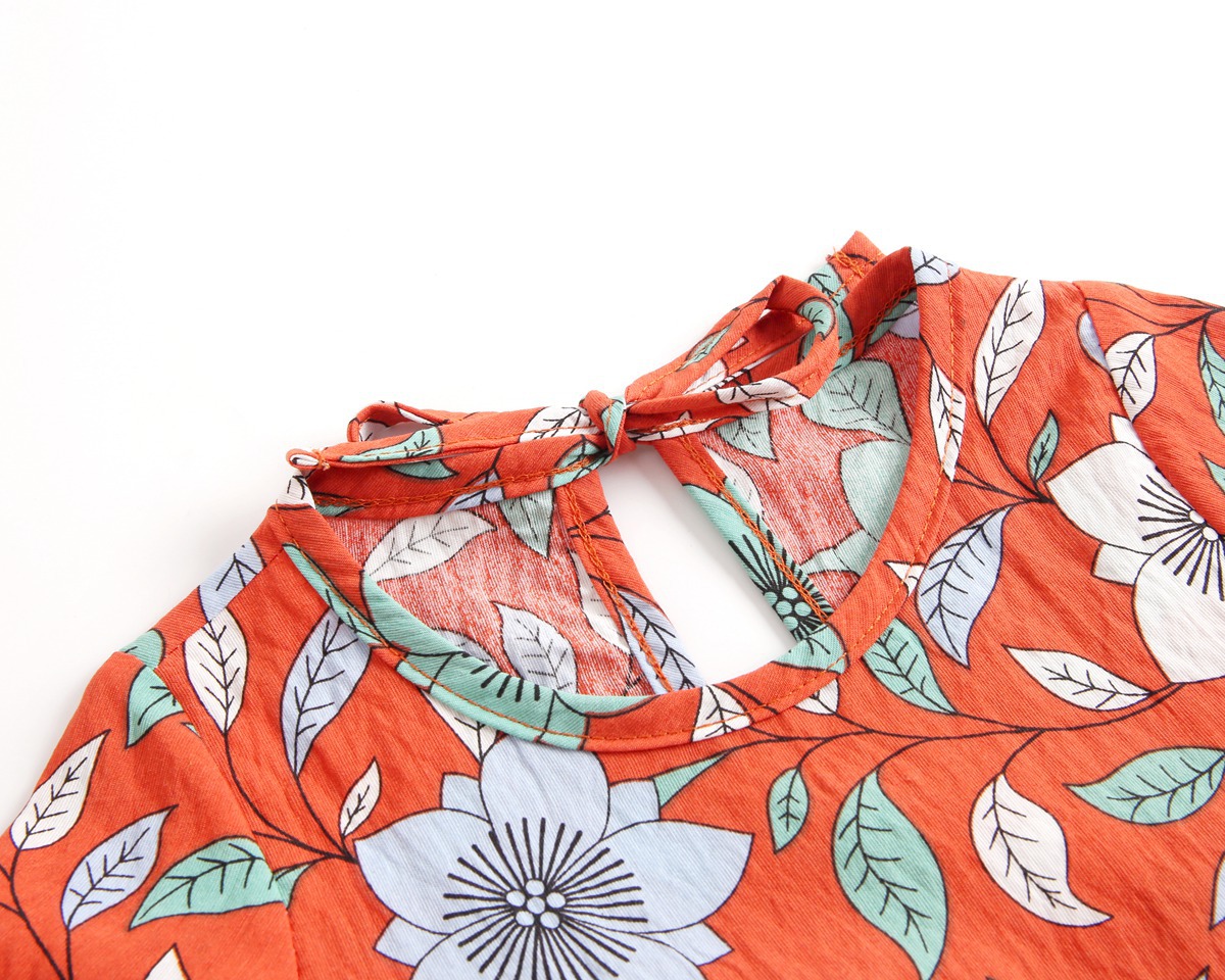 Otoño invierno falda de bebé floral manga larga europa y américa falda infantil ins tesoro de las mujeres ropa infantil ropa infantil primavera vestido de niña pic 6