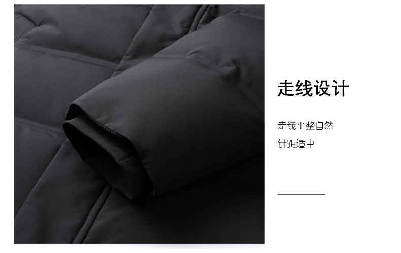 2024跨境爆款羽绒服男士秋冬中长连帽羽绒服男商务保暖羽绒外套潮详情7