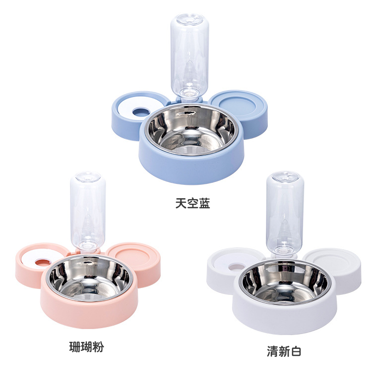 Pet basin, dog basin, cat basin, pet basin, pet bowl, stainless steel pet basin, new pet and cat double bowl, automatic pet feeder, water dispenser, cat food basin, dog bowl, cat bowl, cat supplies pic 12